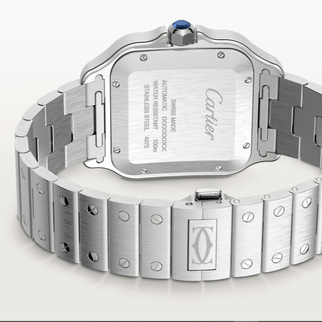 Cartier Santos De Silver Green Dial 41mm